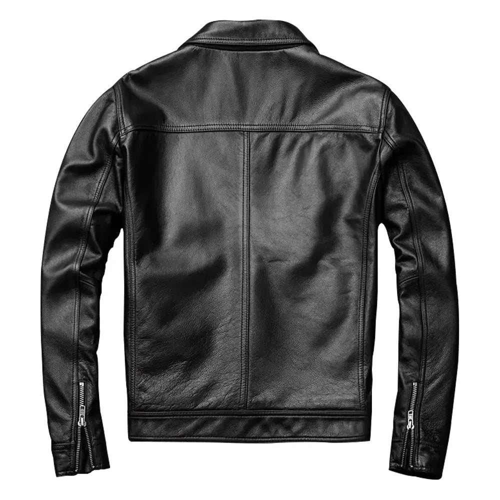 Black Leather Trucker Jacket For Men Jacket Stores