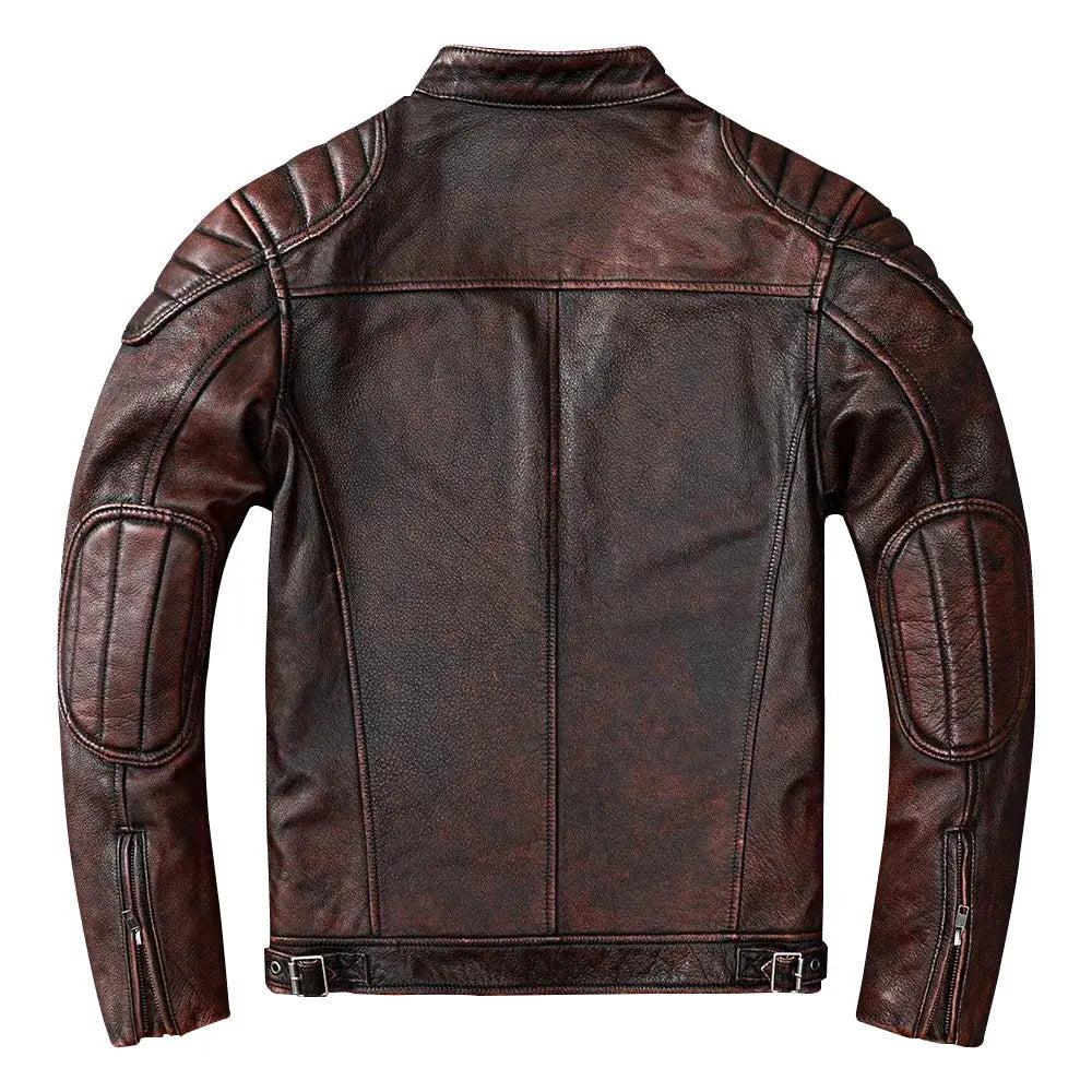 Brown Leather Cafe Racer Jacket For Men Jacket Stores