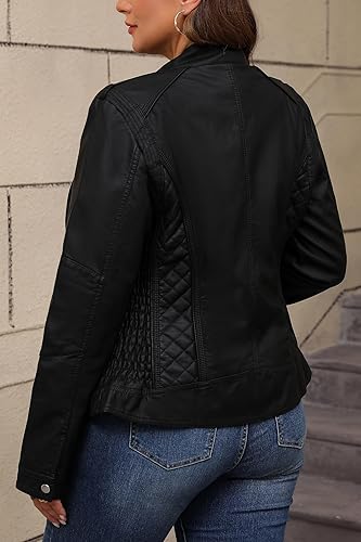 Women’s Black Leather Moto Biker jacket Jacket Stores