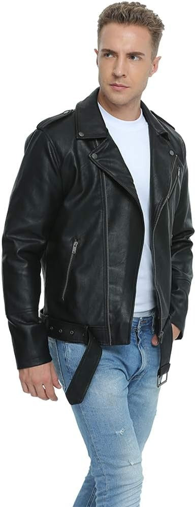 Men’s Black Real Lambskin Leather Motorcycle Jacket – Classic Biker Style Jacket Stores