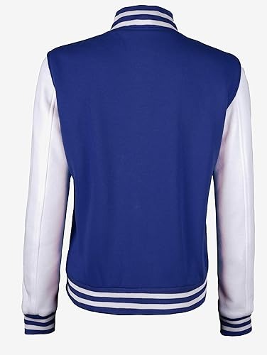 Women’s Blue Varsity Baseball Bomber Jacket – Lightweight Casual Letterman Style Jacket Stores