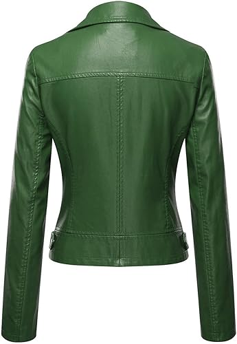 Women’s Green Leather Motorbike Café Racer Jacket Jacket Stores