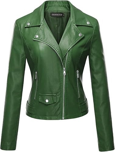 Women’s Green Leather Motorbike Café Racer Jacket Jacket Stores
